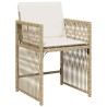 Ensemble de salle à manger pour jardin 5 pcs Beige polyrotin 563435563435