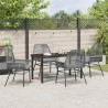 Ensemble de salle à manger pour jardin 5 pcs Gris polyrotin 563440563440