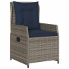 Ensemble de salle à manger pour jardin 3 pcs Gris Poly rotin 563442563442