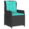 Ensemble de salle à manger pour jardin 3 pcs Noir Poly rotin 563443563443