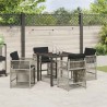 Ensemble de salle à manger pour jardin 5 pcs Gris clair 563445563445