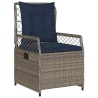 Ensemble de salle à manger pour jardin 3 pcs Gris polyrotin 563446563446