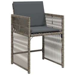 Ensemble de salle à manger pour jardin 5 pcs Gris polyrotin 563449563449
