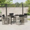 Ensemble de salle à manger pour jardin 5 pcs Gris clair 563453563453