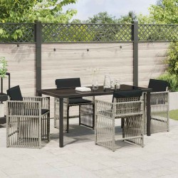 Ensemble de salle à manger pour jardin 5 pcs Gris clair 563454563454