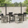 Ensemble de salle à manger pour jardin 5 pcs Gris clair 563454563454