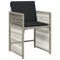 Ensemble de salle à manger pour jardin 5 pcs Gris clair 563454563454