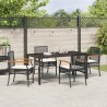 Ensemble de salle à manger pour jardin 5 pcs Noir Rotin 563457563457