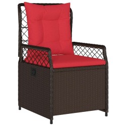 Ensemble de salle à manger pour jardin 3 pcs Marron polyrotin 563459563459