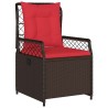 Ensemble de salle à manger pour jardin 3 pcs Marron polyrotin 563459563459