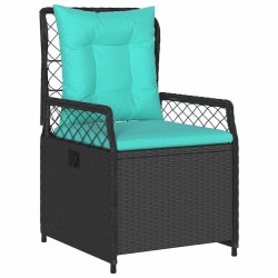 Ensemble de salle à manger pour jardin 3 pcs Noir polyrotin 563460563460