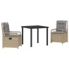 Ensemble de salle à manger pour jardin 3 pcs 563480563480