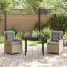 Ensemble de salle à manger pour jardin 3 pcs polyrotin 563482563482