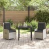 Ensemble de salle à manger pour jardin 3 pcs Gris clair 563485563485