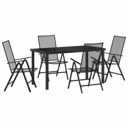 Ensemble de salle à manger pour jardin 5 pcs Anthracite 563491563491