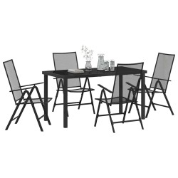 Ensemble de salle à manger pour jardin 5 pcs Anthracite 563491563491