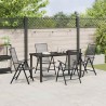 Ensemble de salle à manger pour jardin 5 pcs Anthracite 563491563491