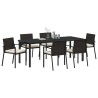 Ensemble de salle à manger pour jardin 7 pcs Noir 563494563494