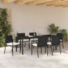 Ensemble de salle à manger pour jardin 7 pcs Noir 563494563494