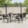 Ensemble de salle à manger pour jardin 5 pcs Marron 563495563495