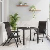 Ensemble de salle à manger pour jardin 3 pcs Noir café 563496563496