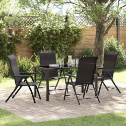 Ensemble de salle à manger pour jardin 5 pcs Noir café 563497563497