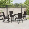 Ensemble de salle à manger pour jardin 5 pcs Noir café 563497563497