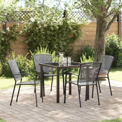 Ensemble de salle à manger pour jardin 5 pcs Anthracite 563499563499