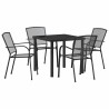 Ensemble de salle à manger pour jardin 5 pcs Anthracite 563499563499