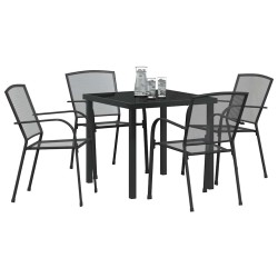 Ensemble de salle à manger pour jardin 5 pcs Anthracite 563499563499