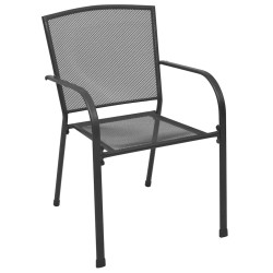 Ensemble de salle à manger pour jardin 5 pcs Anthracite 563499563499
