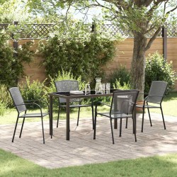 Ensemble de salle à manger pour jardin 5 pcs Anthracite 563500563500