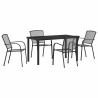 Ensemble de salle à manger pour jardin 5 pcs Anthracite 563500563500