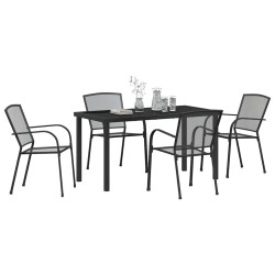 Ensemble de salle à manger pour jardin 5 pcs Anthracite 563500563500