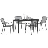 Ensemble de salle à manger pour jardin 5 pcs Anthracite 563500563500