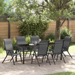 Ensemble de salle à manger pour jardin 7 pcs Gris 563501563501