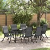 Ensemble de salle à manger pour jardin 7 pcs Gris 563501563501