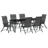 Ensemble de salle à manger pour jardin 7 pcs Gris 563501563501