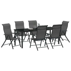 Ensemble de salle à manger pour jardin 7 pcs Gris 563501563501
