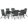 Ensemble de salle à manger pour jardin 7 pcs Gris 563501563501