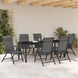 Ensemble de salle à manger pour jardin 7 pcs Gris 563501563501