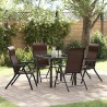 Ensemble de salle à manger pour jardin 5 pcs Marron 563504563504