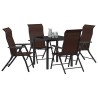 Ensemble de salle à manger pour jardin 5 pcs Marron 563504563504