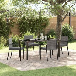 Ensemble de salle à manger pour jardin 5 pcs Gris 563505563505