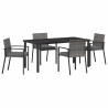 Ensemble de salle à manger pour jardin 5 pcs Gris 563505563505