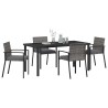 Ensemble de salle à manger pour jardin 5 pcs Gris 563505563505