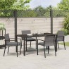 Ensemble de salle à manger pour jardin 5 pcs Gris 563505563505