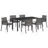 Ensemble de salle à manger pour jardin 7 pcs Gris 563506563506