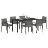 Ensemble de salle à manger pour jardin 7 pcs Gris 563506563506