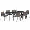 Ensemble de salle à manger pour jardin 6 pcs Gris 563508563508